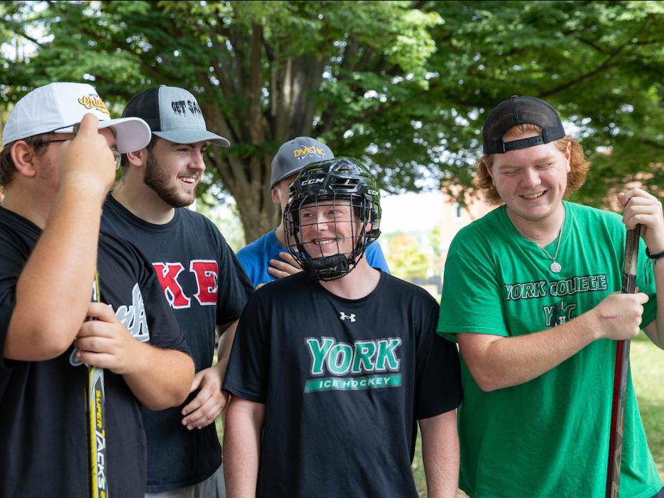 The Ice Hockey Club at the Involvement Fair.