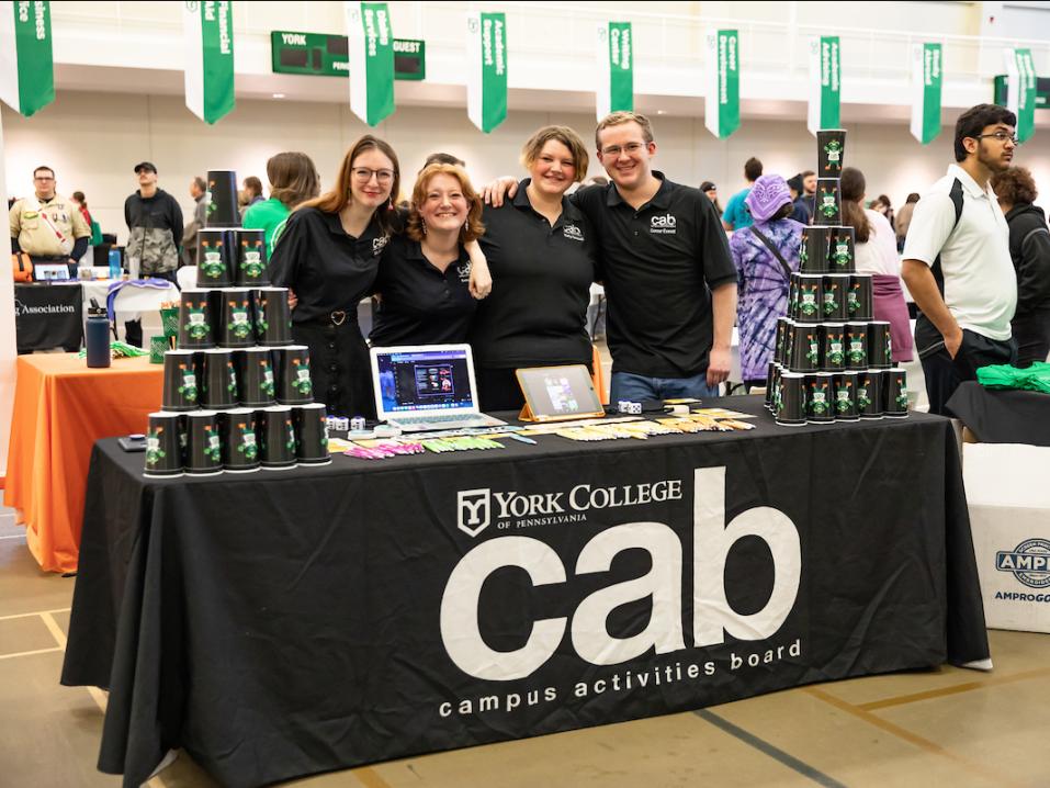 Campus Activities Board members tabling at the Involvement Fair.