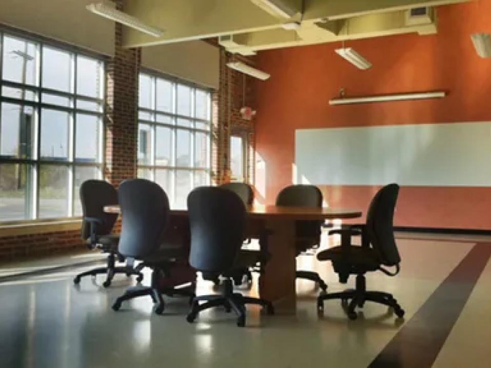 Picture of an empty conference room