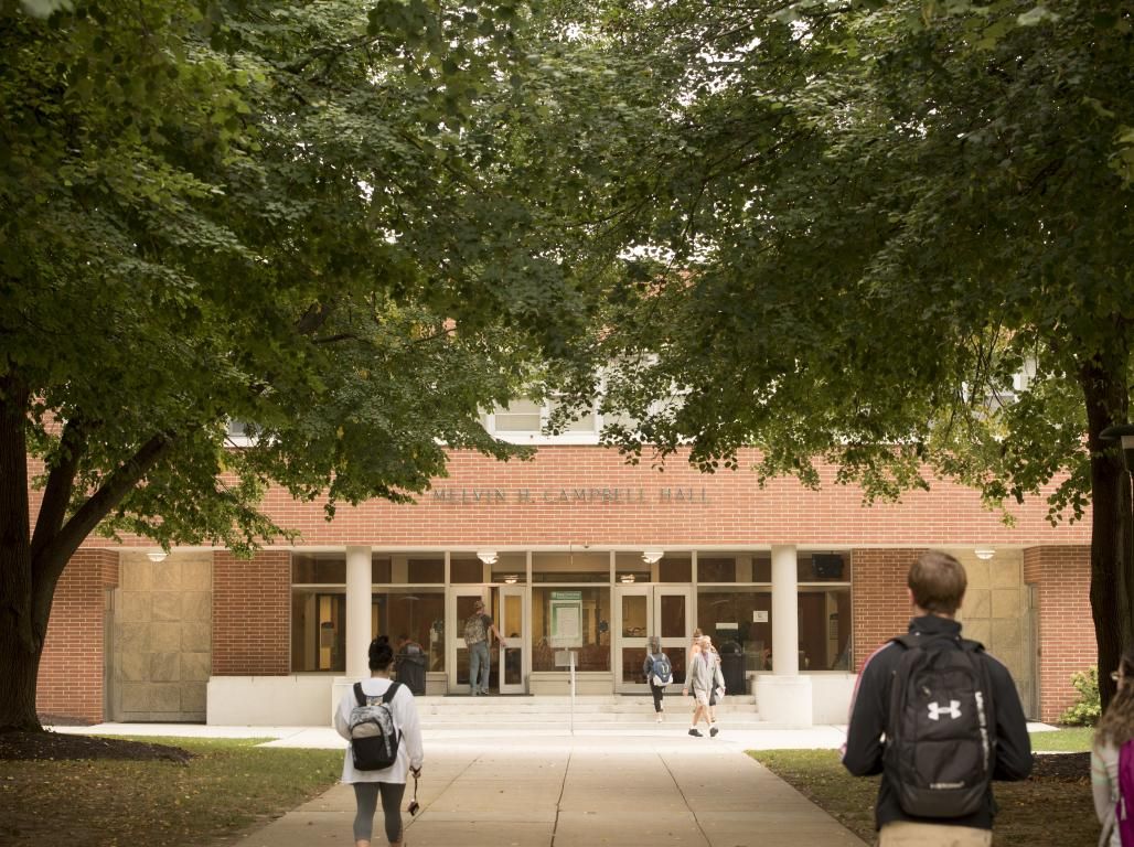 A picture of Campbell Hall, where the Academic Advising Center is located