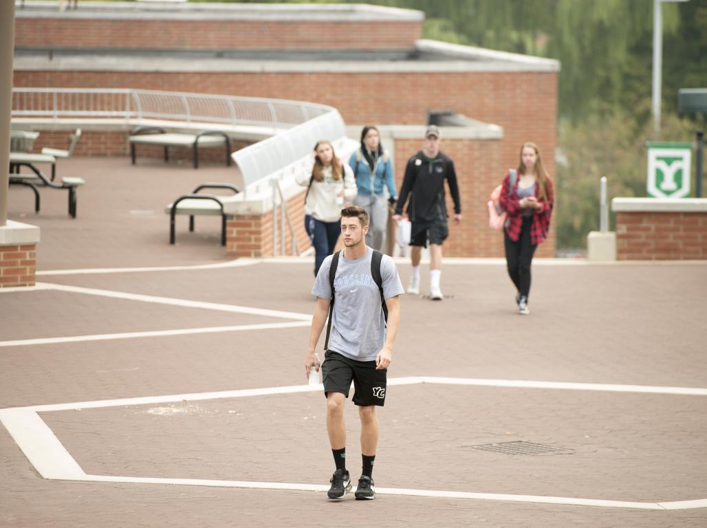 Picture of students on their way to class