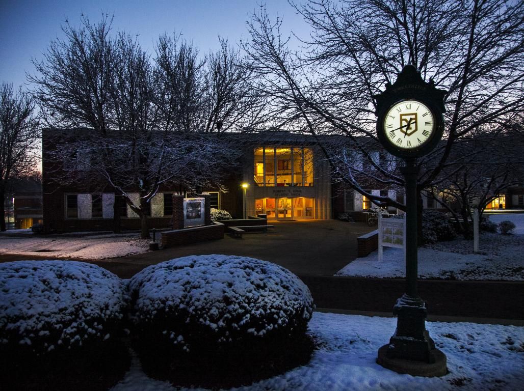 Campus Quad at night