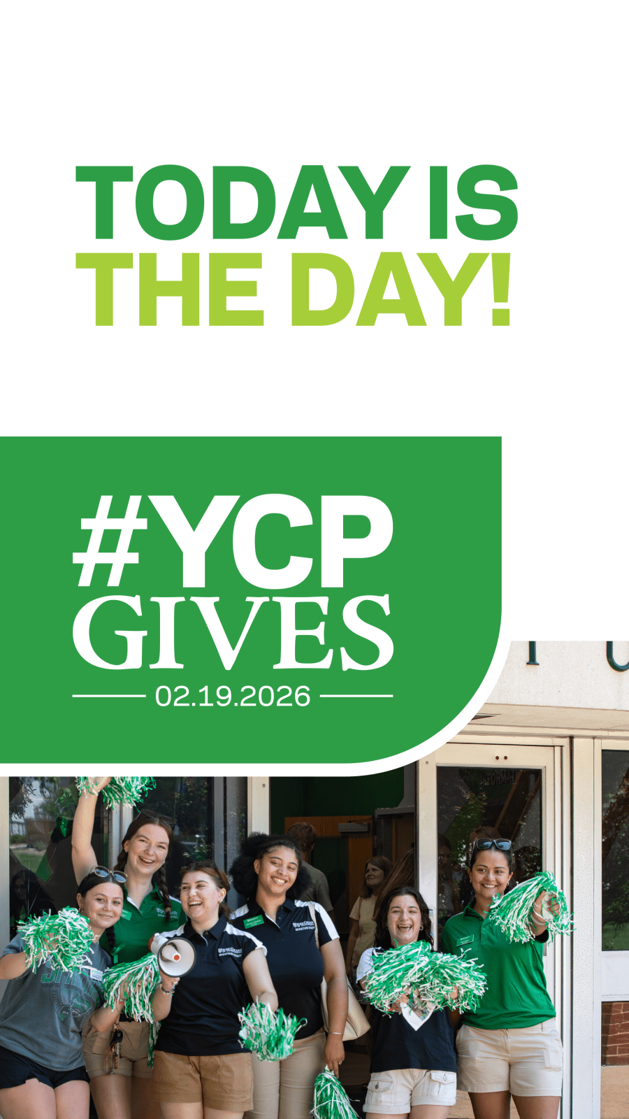 Today is the Day! #YCPGives 2.19.2026