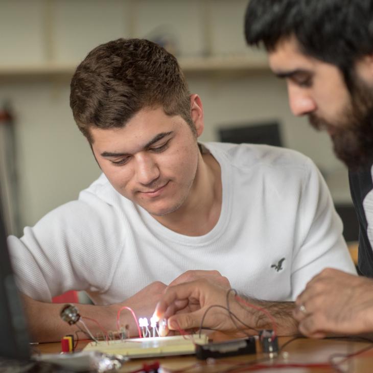 Engineering Student in Lab