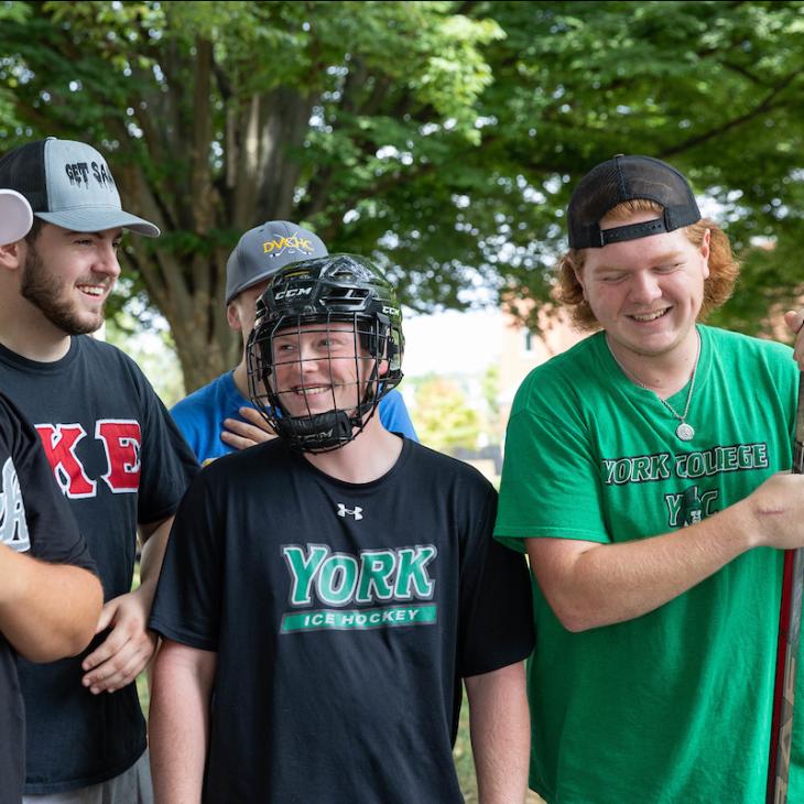 The Ice Hockey Club at the Involvement Fair.