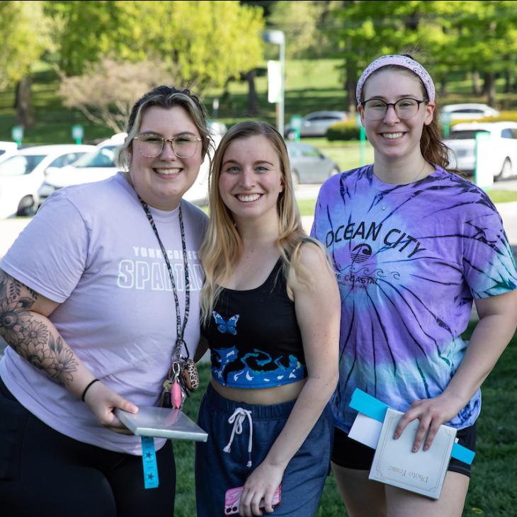 3 Students at Senior Celebration.