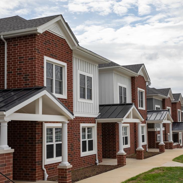 The exterior of campus housing, Springettsbury Apartments