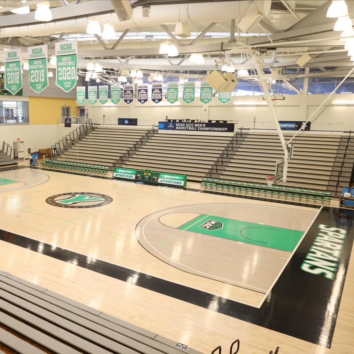 Wide shot of the Wolf Gym